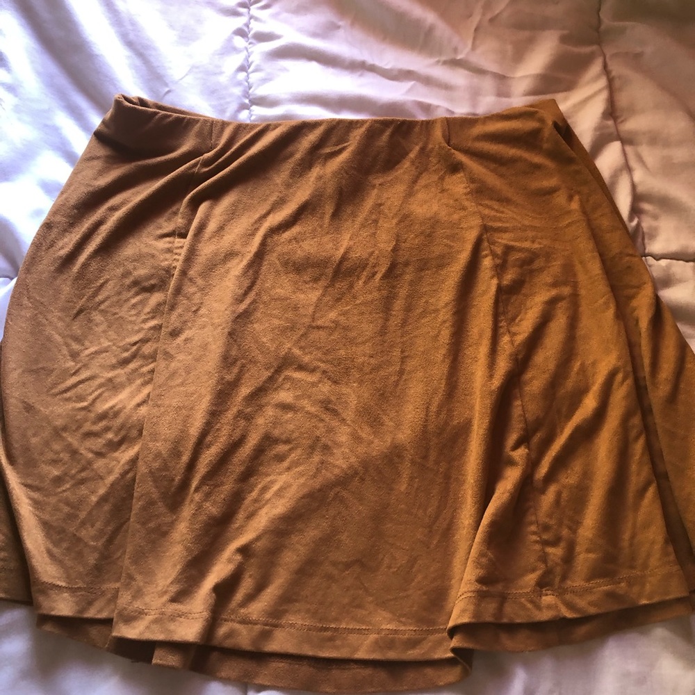 Suede Burnt Orange Skirt